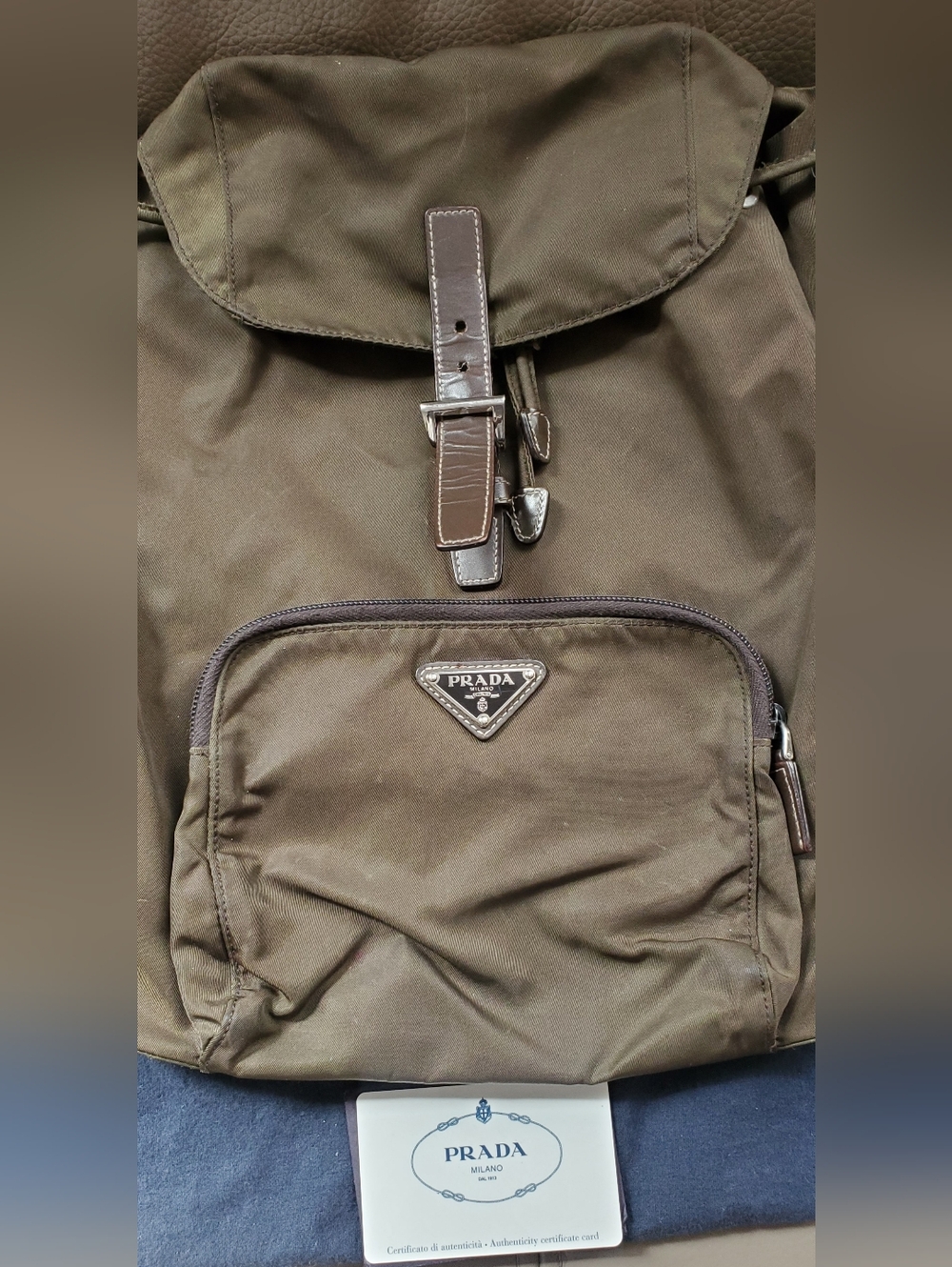 PRADA Vintage Nylon Backpack Brown - Picture 2 of 12